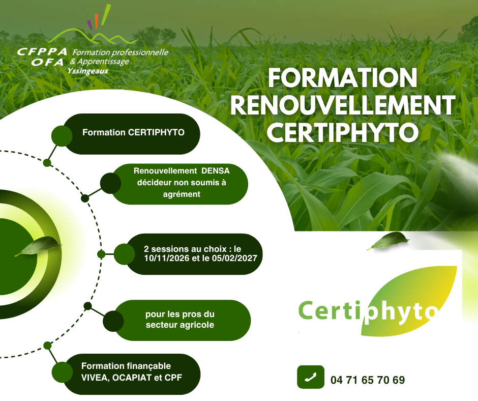 Certiphyto renouvellement DENSA 2026 2027